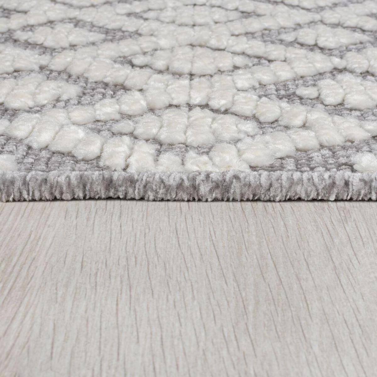 TEPPICH maschinenwaschbar Streifen-Design BECK, Grau 80x160 cm - Grau, Textil (80/160cm) - KADIMA DESIGN