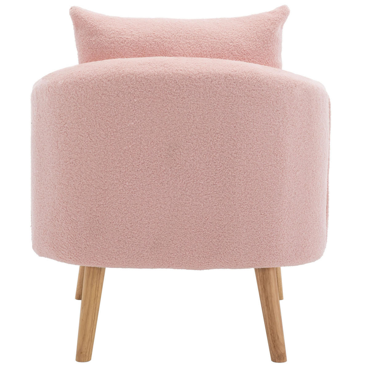 SESSEL Teddy-Samt mit Rückenkissen 71/72/71 cm Rosa - Rosa, Textil (72/71/71cm) - Redom