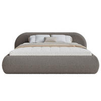 POLSTERBETT Shels Low Braun 140x200 cm - Schwarz/Braun, Kunststoff/Textil (140/200cm) - Selsey