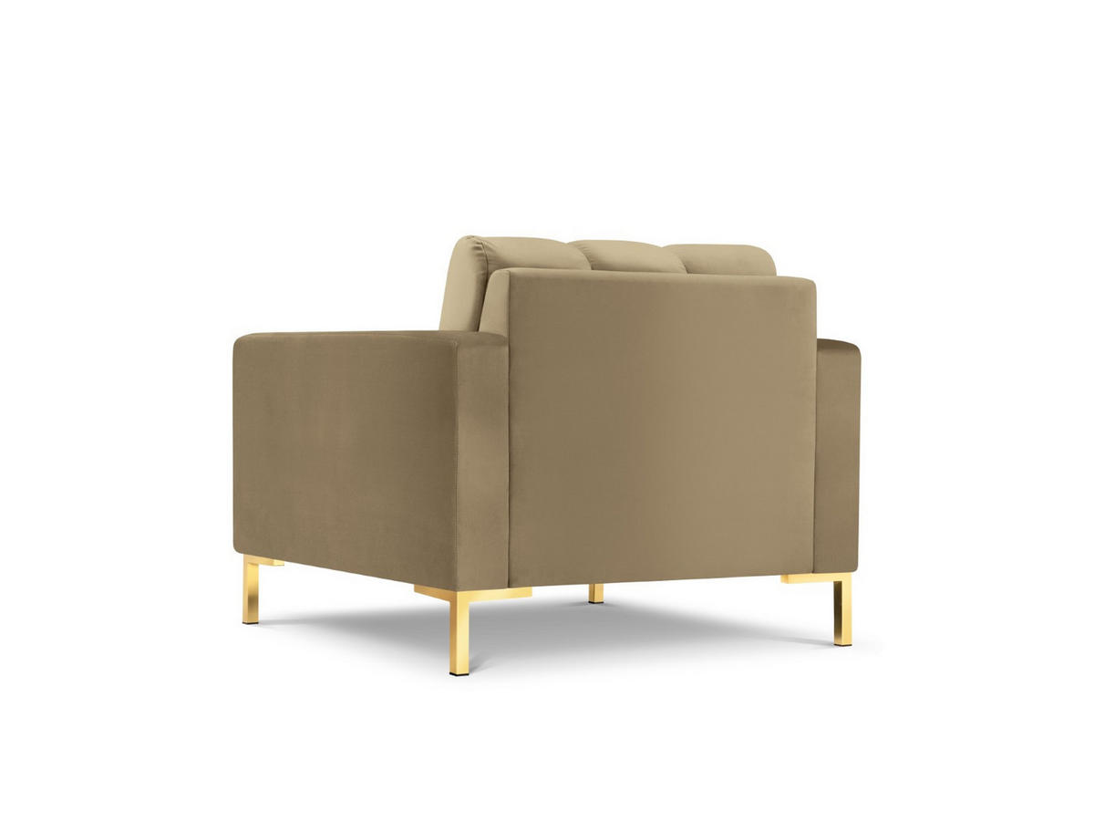 SESSEL Mamaia aus Samt beige - Beige, Textil (92/75/87cm) - Micadoni