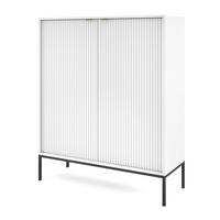 HIGHBOARD Nova Weiß / Schwarz 104 / 39 / 125cm - Schwarz/Weiß, Holz/Holzwerkstoff (104/125/39cm) - Feldmann-Wohnen