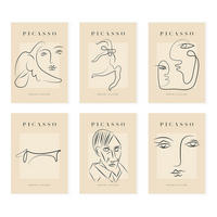 POSTER Set Mit 6 Illustrationen Von Pablo Picasso Starren A3 Rahmenlos - Klar, Papier (29/3cm) - Nacnic
