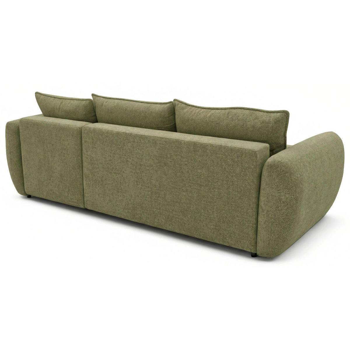 ROHOVÁ POHOVKA Zordo Olivový Žinylka Pravá Se Dvoma Úložnými Prostory - černá/olivově zelená, textil/plast (170/256cm) - Selsey