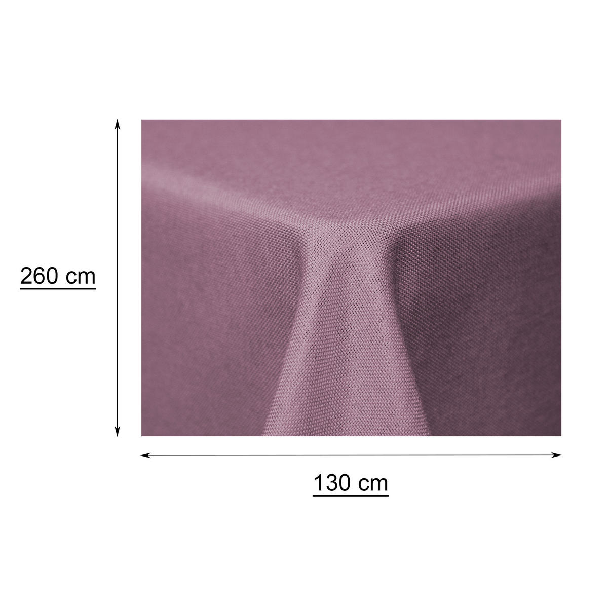 TISCHDECKE Leinenoptik 130/260 cm rechteckig Flieder - Flieder, Textil (130/260cm) - TiborTex