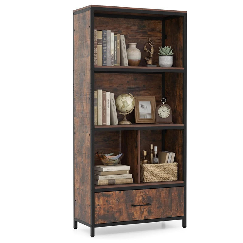 Costway Bücherregal Braun 68x151.5x30.5 cm