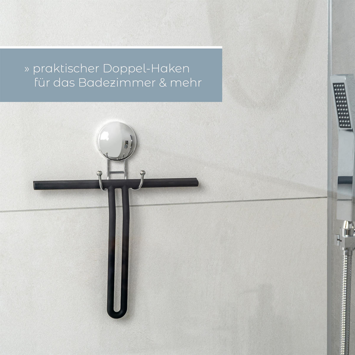 DOPPELWANDHAKEN MOON-LOC - Edelstahlfarben, Metall (6.9/9.4/4cm) - bremermann