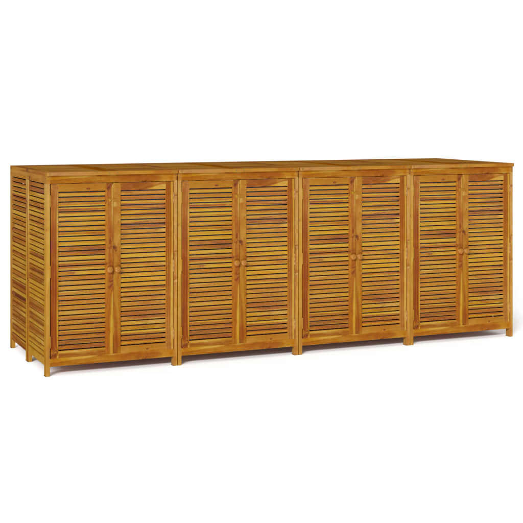 GARTENBOX 280x87x104 cm Massivholz Akazie - Braun, Holz (280/104/87cm) - furnicato