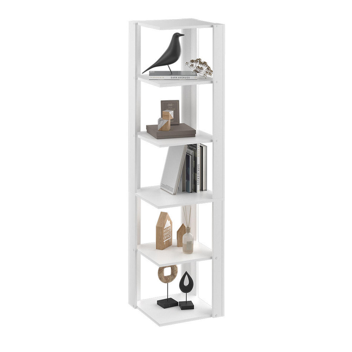 ECKREGAL Amina Weiß 45 x 180 cm - Weiß, Holzwerkstoff (45/180/45cm) - Vicco