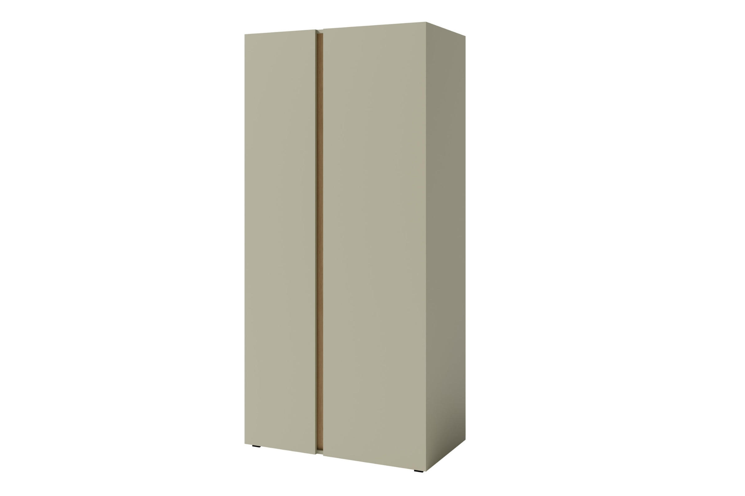 KINDERKLEIDERSCHRANK LIBU 03 zweitürig 90/50/195 in Eukalyptus / Baltic Düne Eiche - Alteiche/Eukalyptusholzfarben, Holzwerkstoff (90/195/50cm) - Deine Möbel 24
