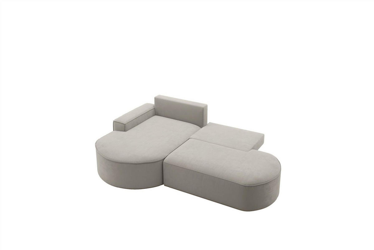 ECKSOFA Girona Mit Schlaffunktion - Beige, Holzwerkstoff/Textil (278/179cm) - Fun Möbel