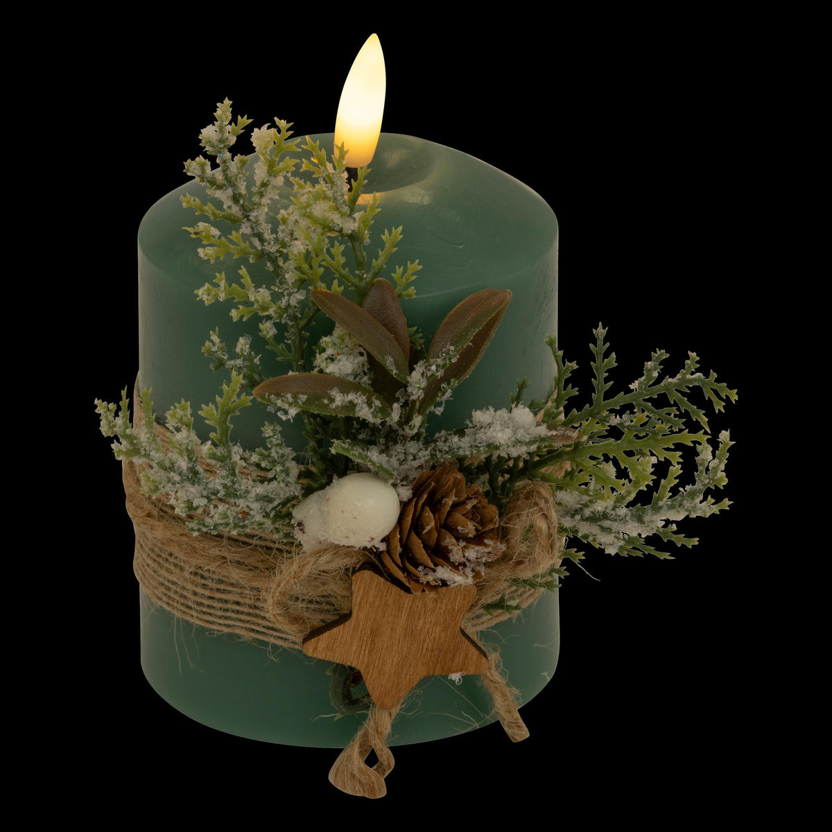 LED-PARAFFINKERZE Dekorativ 10 cm - Blau, Paraffin (7.5/12.5/7.5cm) - Atmosphera Createur d´interieur