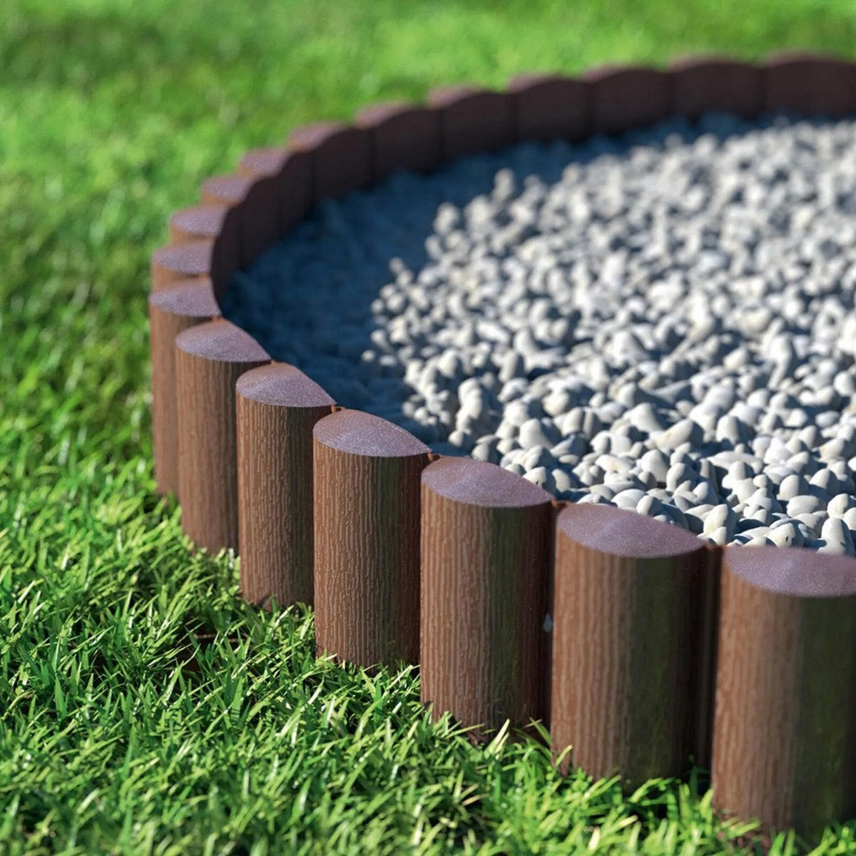 GARTENPALISADE ECO 2,4 m braun - Transparent, Kunststoff (24/8.5/240cm) - Cellfast