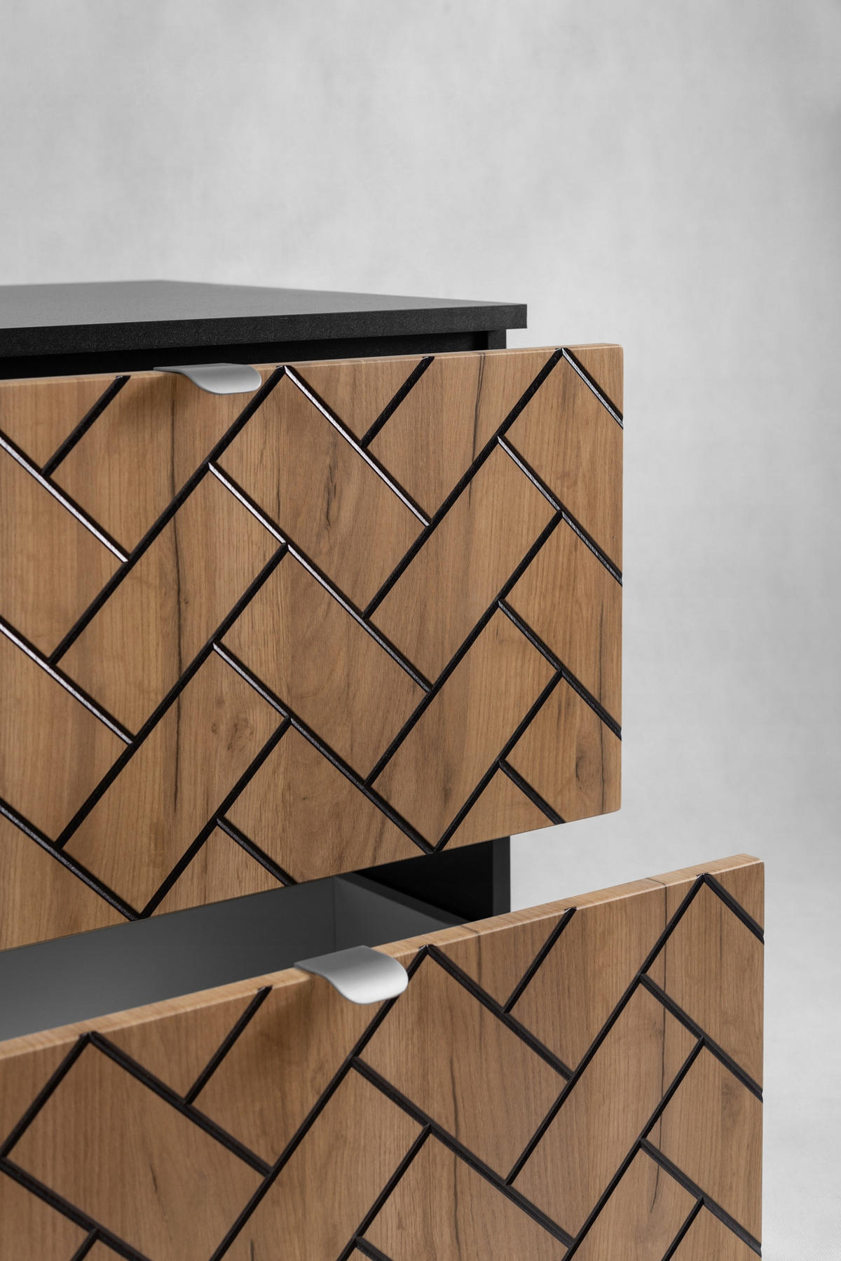 WASCHBECKUNTERSCHRANK Craft Eiche/Schwarz Matt 60/46/60 cm - Eichefarben/Schwarz, Holzwerkstoff (60/60.7/46cm) - Rodan