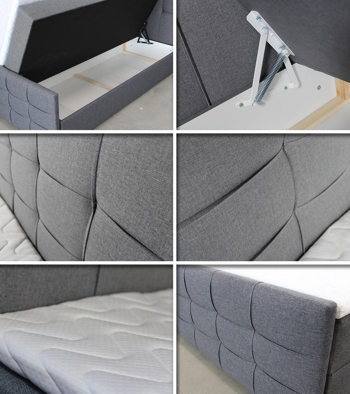 BOXBETT Best Lux - 160x200 - pink (Inari 52, Webstoff) - Pink/Schwarz, Holz/Holzwerkstoff (160/200cm) - Sofnet
