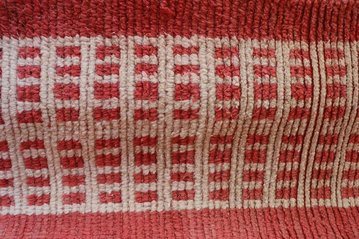 BERBERTEPPICH Teppichläufer marokkanisch aus reiner Wolle 140x 200 cm - Rot, Naturmaterialien (140/200cm) - AFK Living