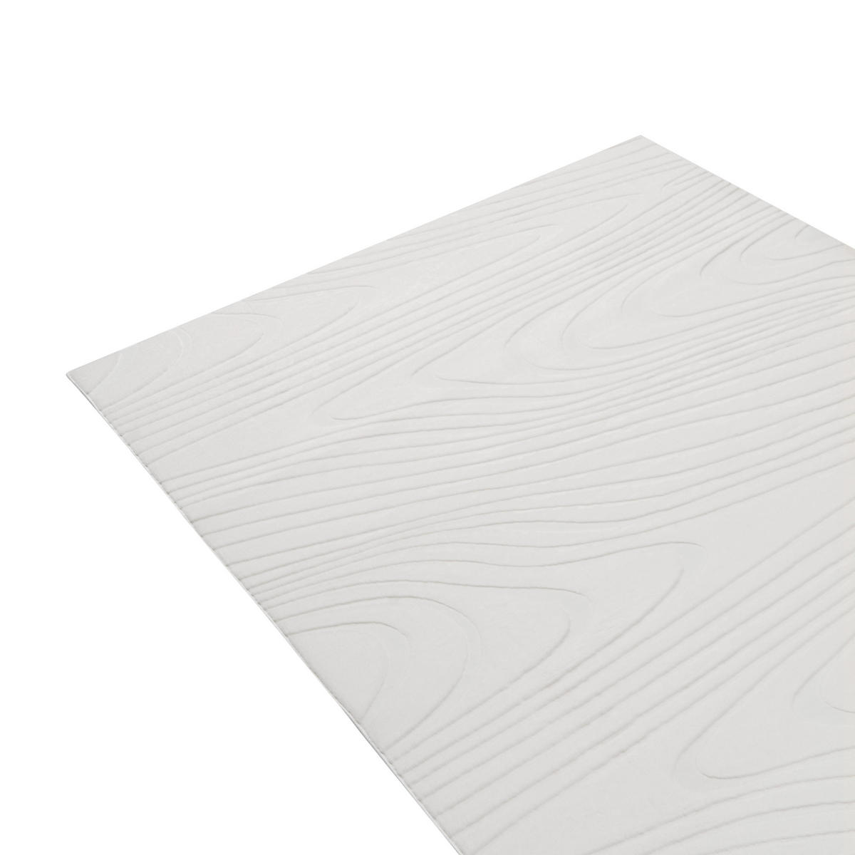 KOBEREC Z UMĚLÉ KOŽEŠINY Krémově bílý 160/230 cm Ontake - bílá/krémová, plast (160/230cm) - Beliani