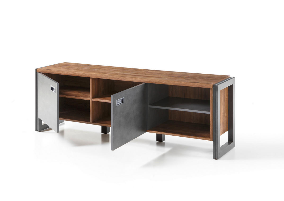 LOWBOARD I12 Stirling Oak & Matera 156/53/39 cm - Eichefarben, Holzwerkstoff (156/53/39cm) - Livojo