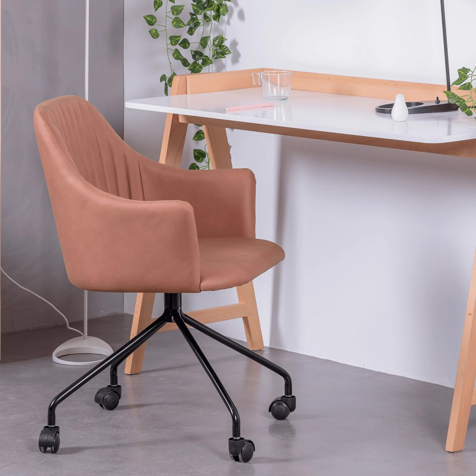 BÜROSTUHL Textil Orange - Orange, Textil (58/82/55cm) - Nest Dream