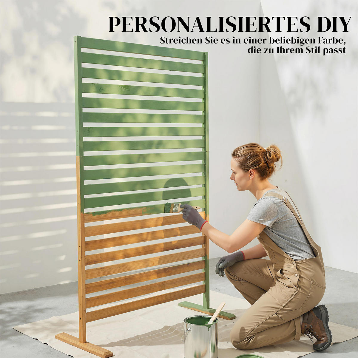 SICHTSCHUTZ Tannenholz Braun - Braun, Holz (40/170cm) - Outsunny