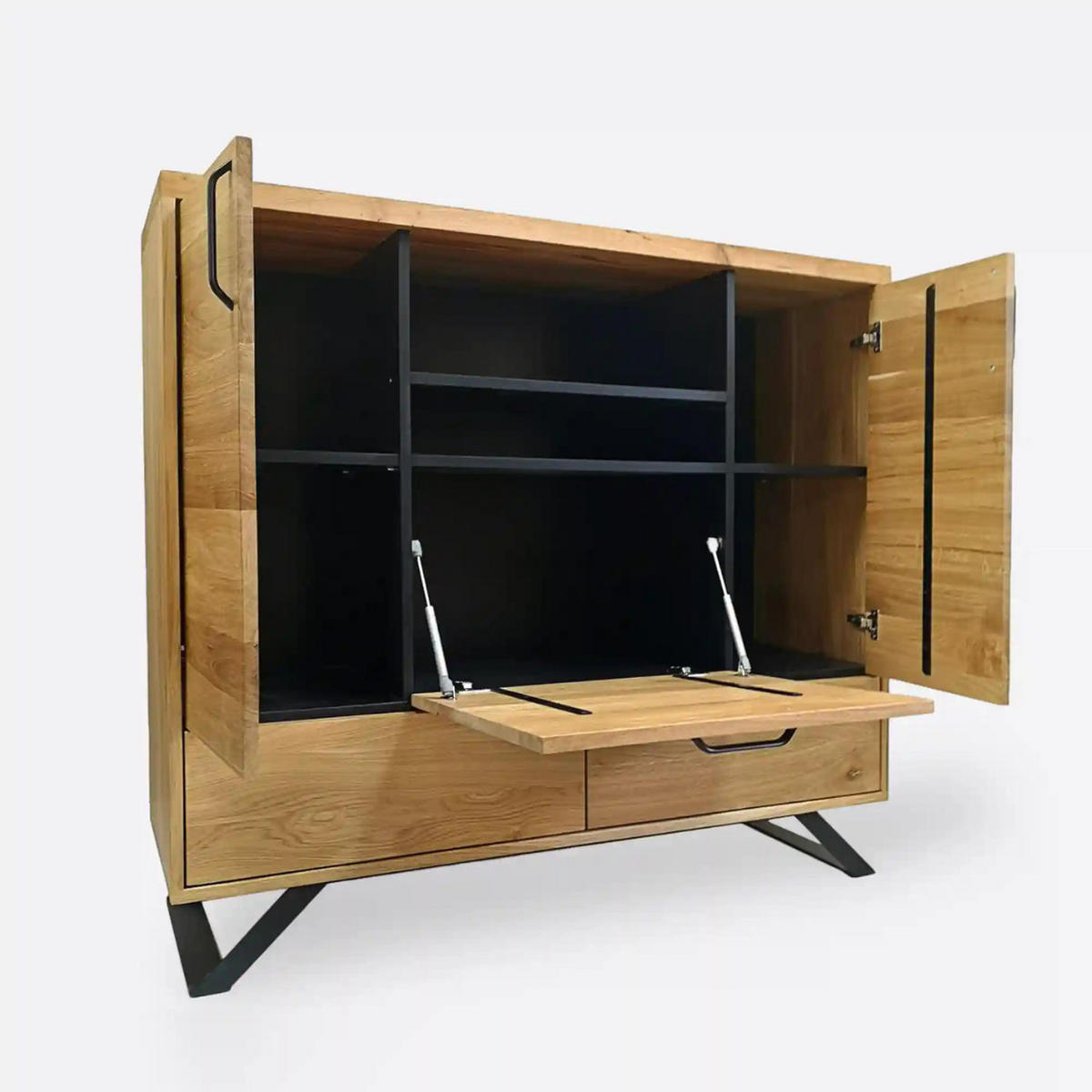 EICHENKOMMODE für Schlafzimmer JORGEN - Eichefarben, Holz (140/120/45cm) - Rawood Furniture