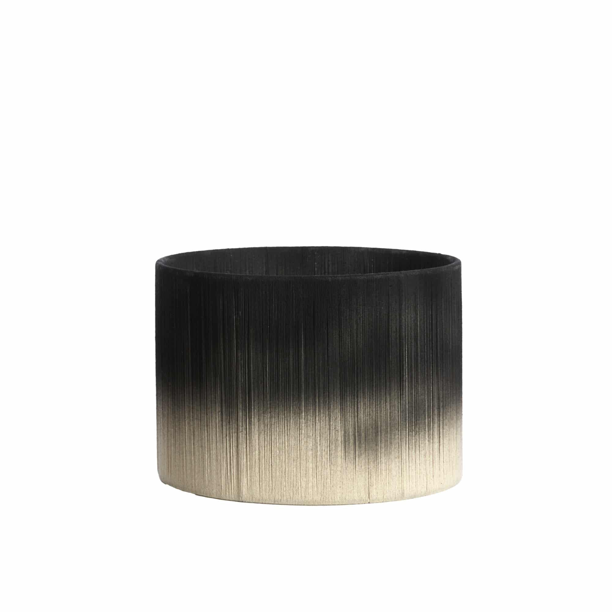 LAMPENSCHIRM Tossa Schwarz 35/35/25 cm - Schwarz, Textil (35/35/25cm) - Light & Living