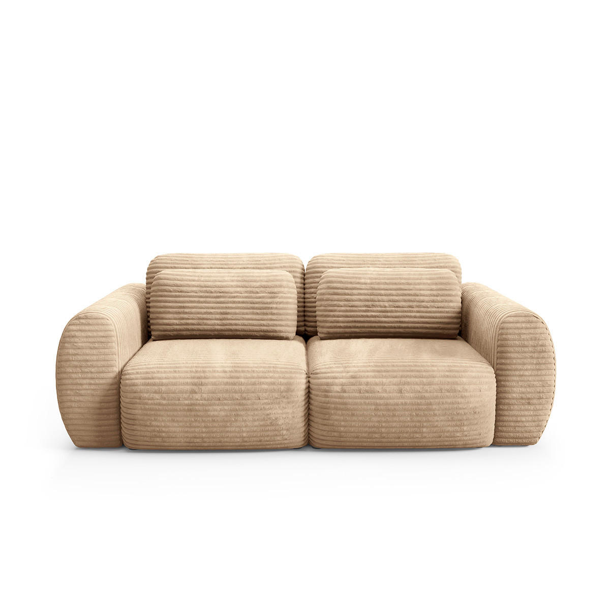SOFA Camilla 3 Sitzplätze Beige - Beige, Holz (266/95/121cm) - Petits-meubles