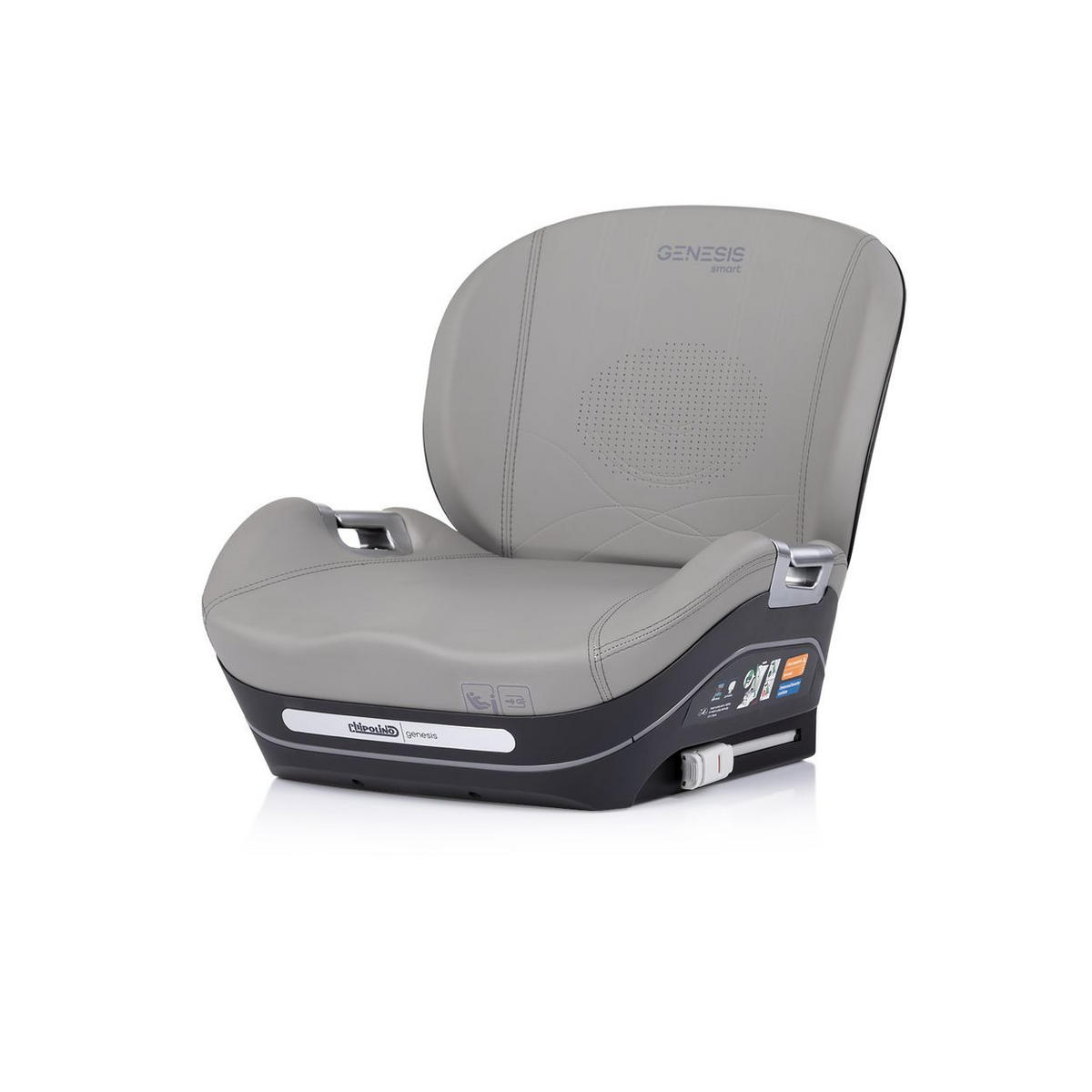 SITZERHÖHUNG Genesis Smart grau i-Size 125-150 cm Isofix Kühlung Heizung - Grau, Kunststoff (46/42/40cm) - Chipolino