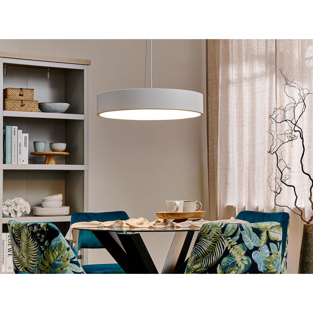 Thumbnail - Beliani Hängeleuchte, Weiß, Metall, LED integriert, 60x175x60 cm, Lampen & Leuchten, Innenbeleuchtung, Hängelampen, Pend...