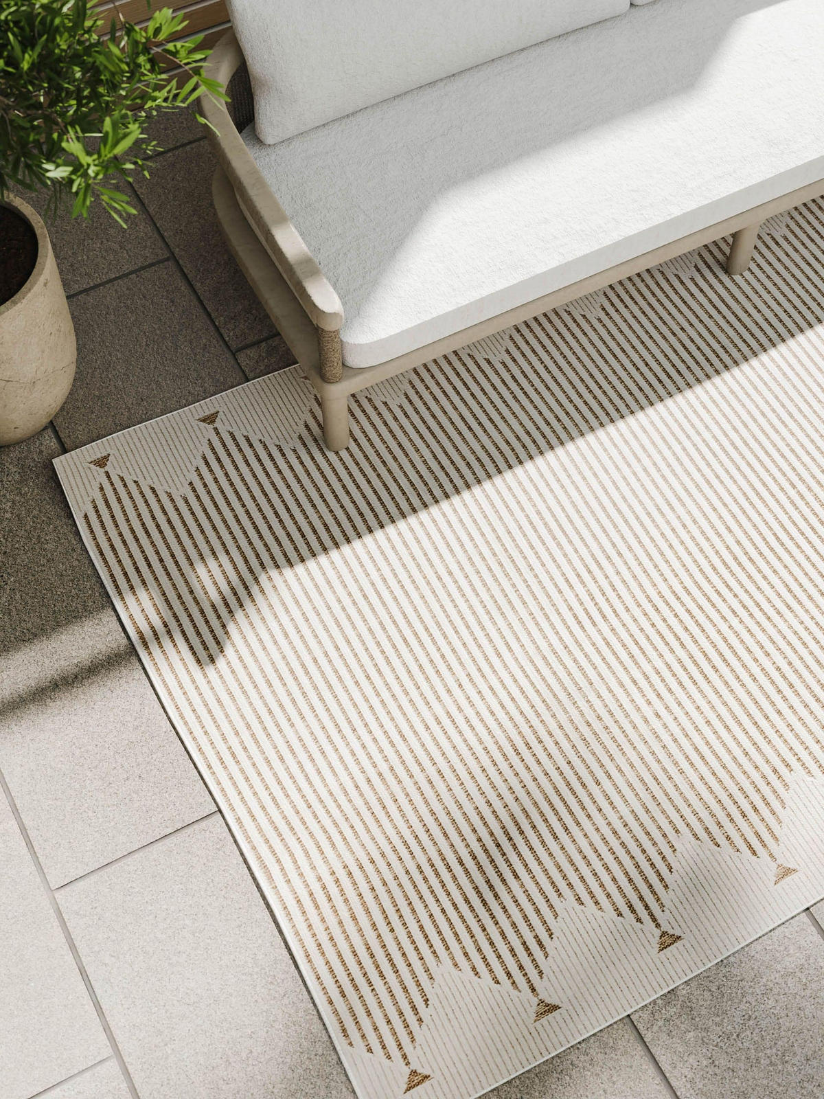 OUTDOORTEPPICH Kaleo Cream/Beige 200x300 cm - Creme, Kunststoff (200/300cm) - benuta