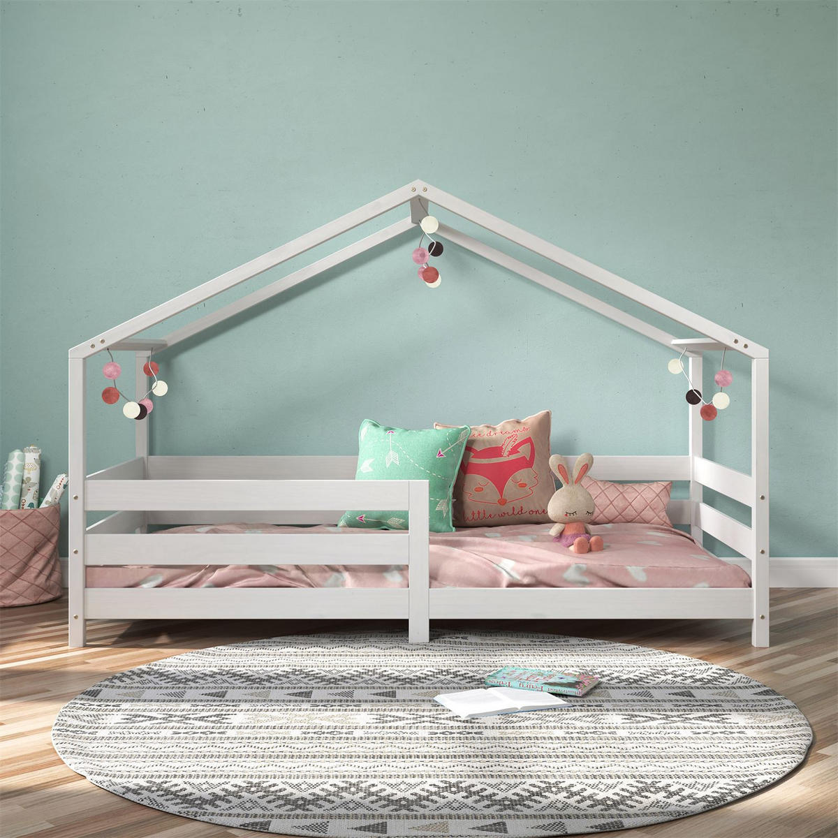 HAUSBETT RENA 90X200 CM - Weiß, Holz (96/138/206cm) - IDIMEX