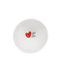 SCHALE AUF FUSS Rote Herzen in Rot - 13cm - Multicolor, Keramik (12.7/8.3/7.4cm) - Blond Amsterdam