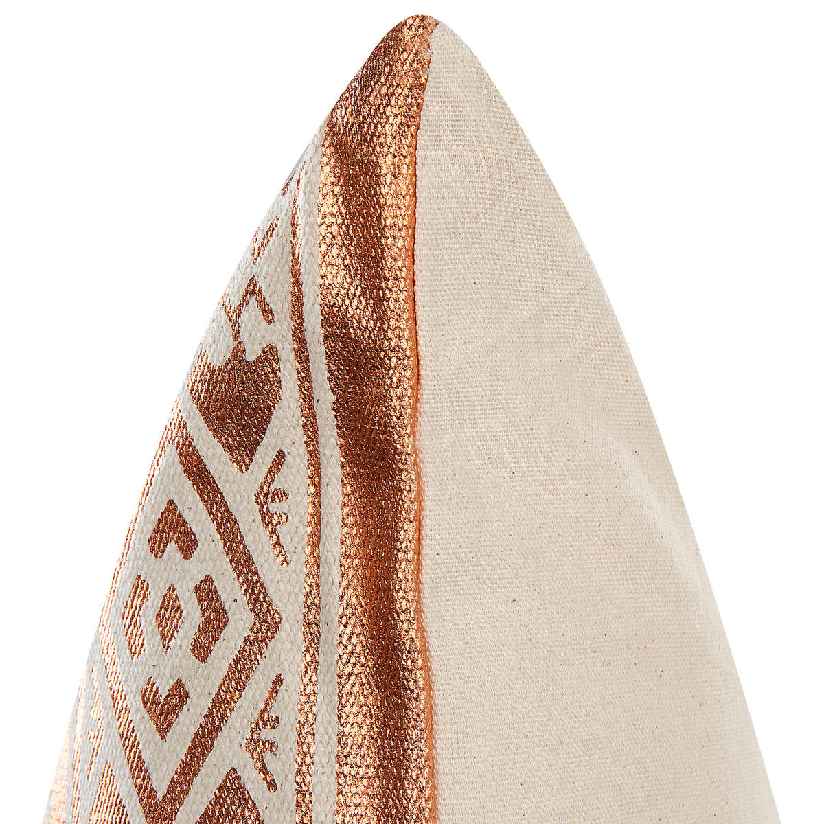 DEKOKISSEN 2er-Set Kupfer 50/50 cm Oujda - Kupferfarben, Naturmaterialen/Textil (50/50cm) - Beliani