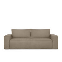 3-SITZER-SOFA NAPI II mit Schlaffunktion, dunkelbeige - Beige/Braun, Textil (244/89/101cm) - KONSIMO®