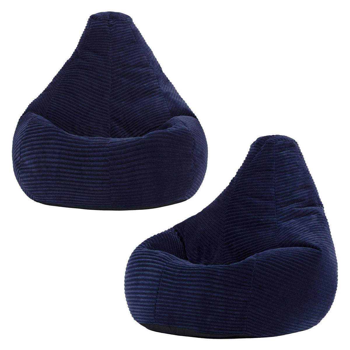 SITZSACK für Kinder Sessel aus Cord 2-tlg. - Dunkelblau, Textil (69/59/65cm) - icon