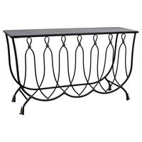 KONSOLE aus gealtertem schwarzen Metall 144x40x79 cm - Schwarz, Metall (40/144/79cm) - Wanderlust