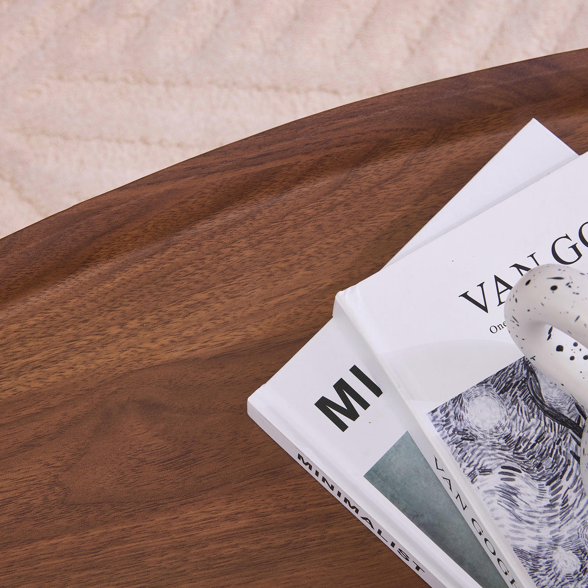 COUCHTISCH, ovale MDF-Tischplatte in Braun mit schwarzem Metallgestell, skandinavisch-minimalistisch, 110/55/45 cm,Braun - Braun, Holzwerkstoff (55/110/45cm) - Redom