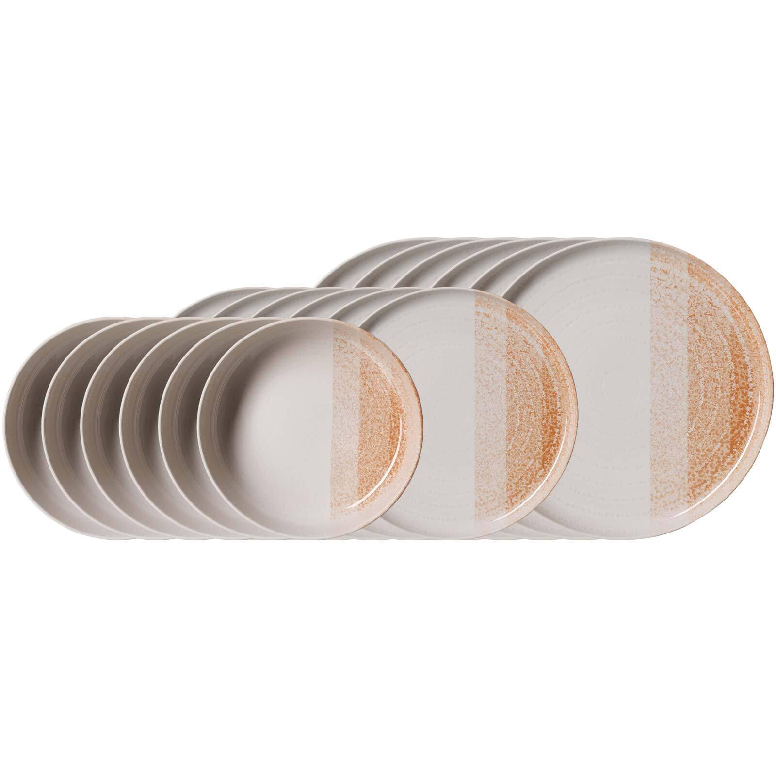 TELLER-SET Trio Braun 18er Set - Braun, Keramik (2/2/2cm) - Ritzenhoff Breker