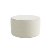 POUF Bouclé Stoff Beige - Sandfarben/Beige, Kunststoff/Textil (81/46/81cm) - Makamii