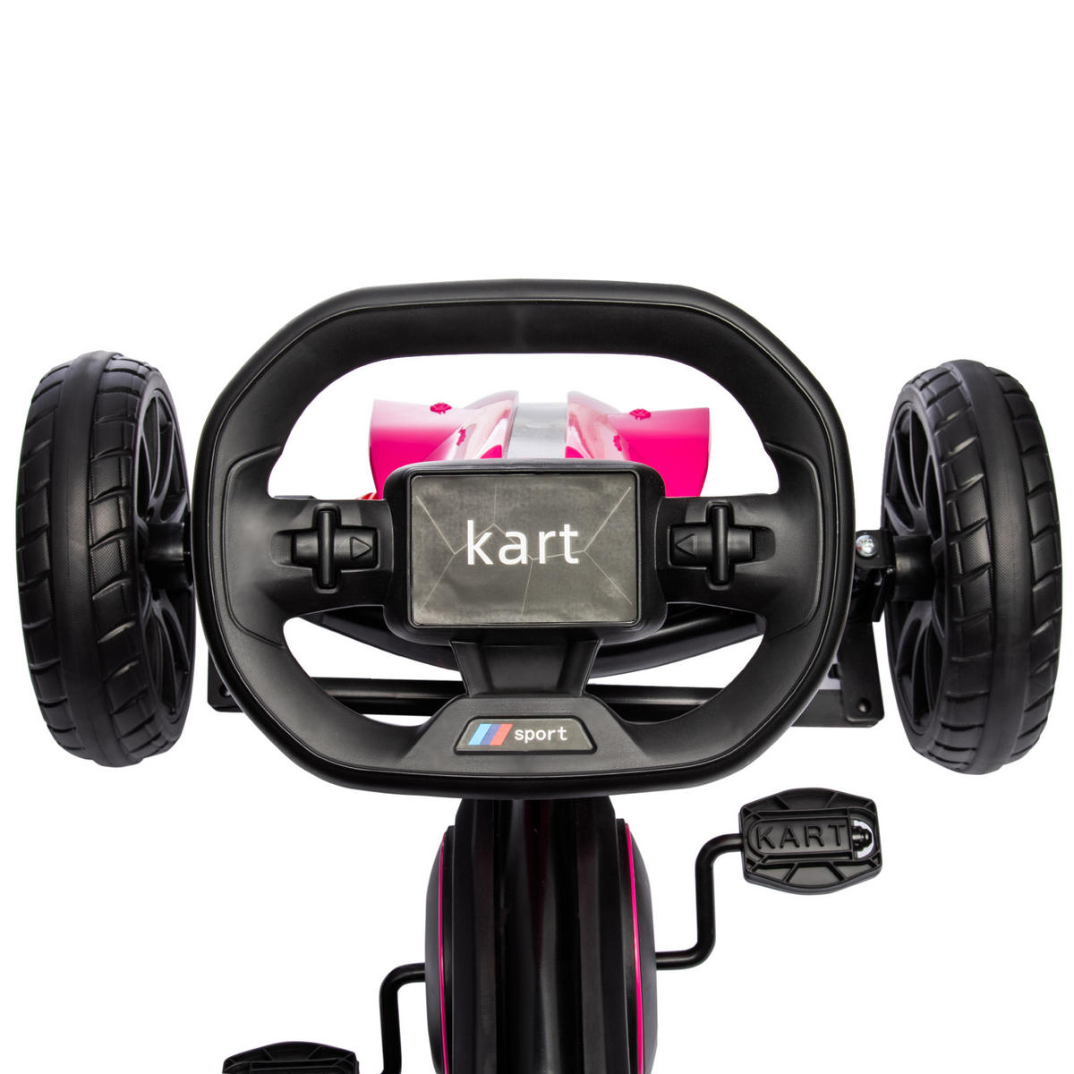 GO-KART DE-06148 mit verstellbarem Sitz und Handbremse Rosa - Pink, Kunststoff/Metall (100/58/58.5cm) - ComfortXL