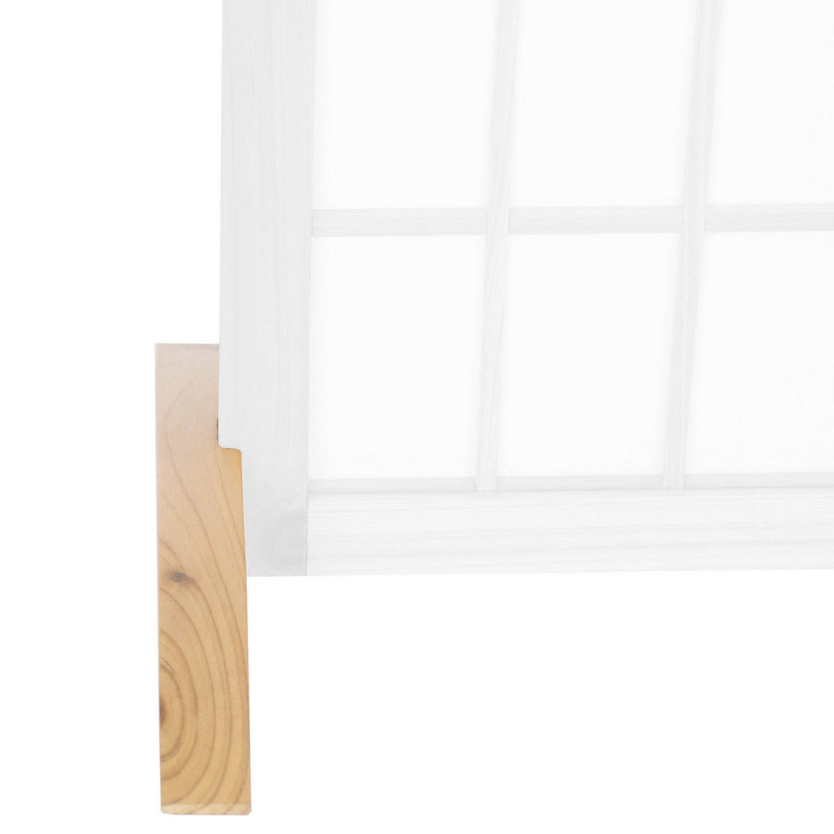 PARAVENT Standfuß natur 2er Set für Raumteiler - Naturfarben, Holz (33/2/2cm) - Homestyle4u