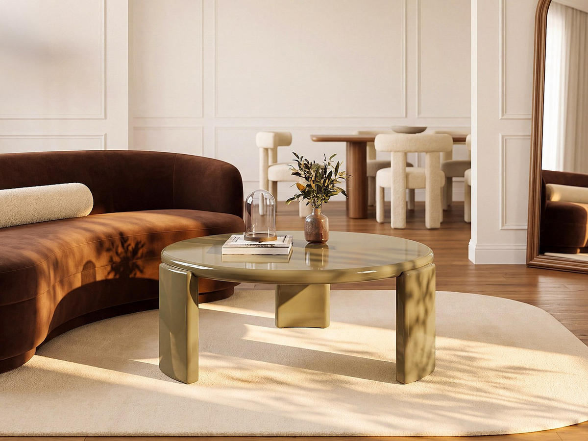 COUCHTISCH - 80 cm x 80 cm - holz - khaki Zyrenia - Schlammfarben, Holz (80/80/35cm) - Vente-Unique