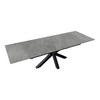 ESSTISCH MIMO - Hellgrau/Schwarz, Keramik (90/180/76cm) - SAM