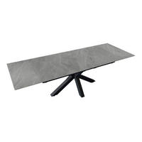 ESSTISCH MIMO - Hellgrau/Schwarz, Keramik (90/180/76cm) - SAM