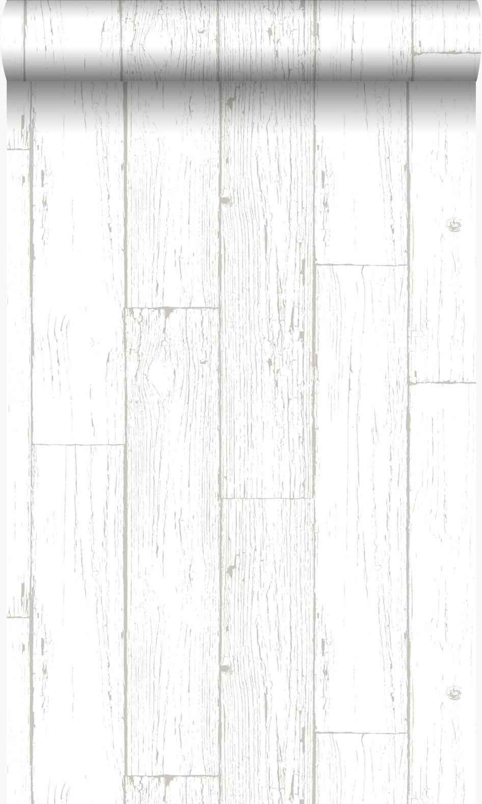TAPETE Holz-optik 53 cm x 10.05 m - Weiß, Papier (53/1000cm) - Origin Wallcoverings