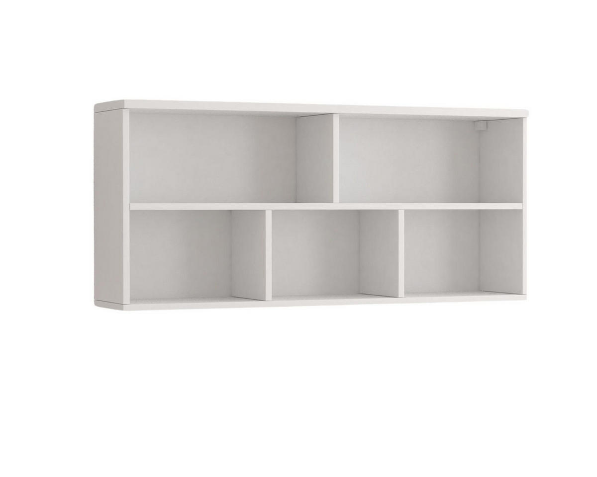 KINDERZIMMER-SET INGE III Weiß/Grau4-teilig - Weiß/Grau, Holzwerkstoff (270/193/50cm) - Deine Möbel 24