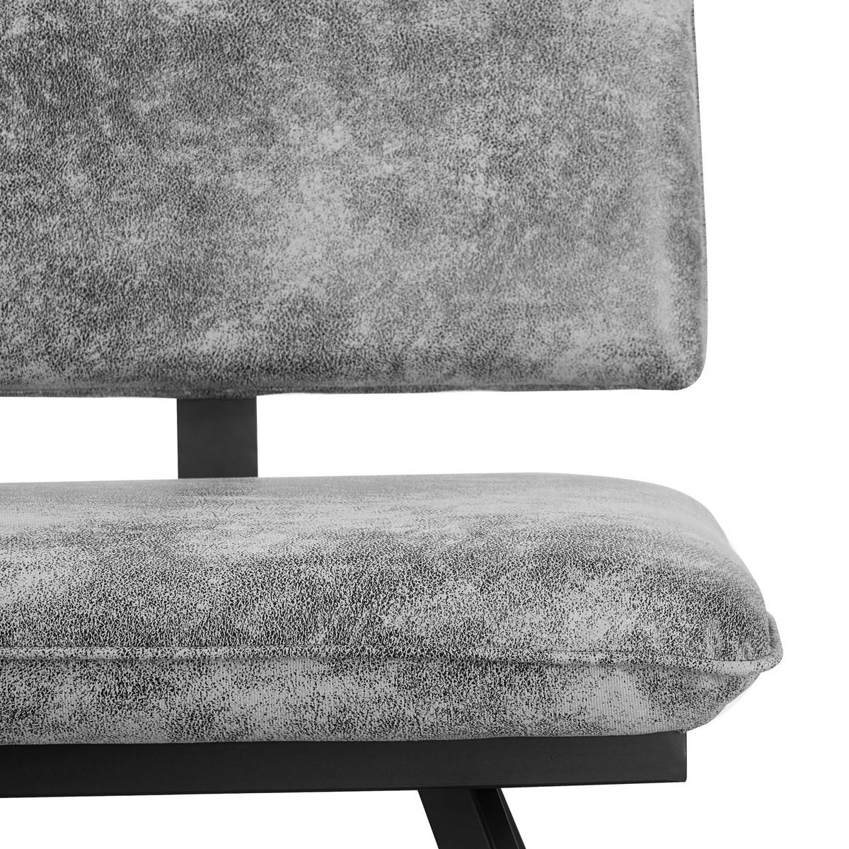 SITZBANK JUNA 140/57/86 cm Grau - Grau, Textil/Metall (140/86/57cm) - B&D Home