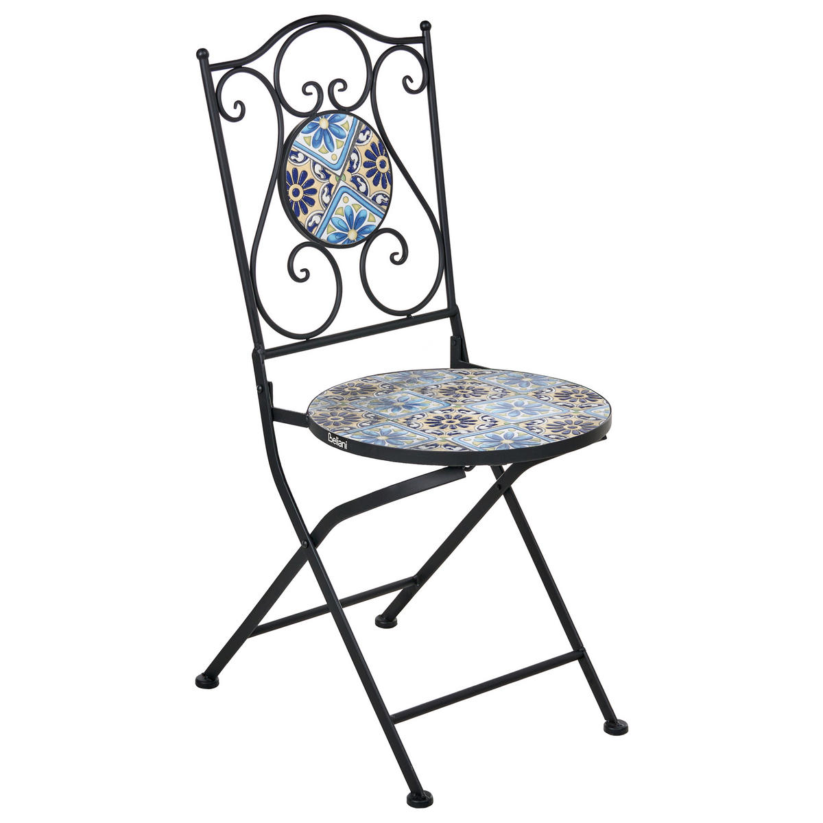 SET BISTRO negru Aggius - albastru/negru, metal - Beliani