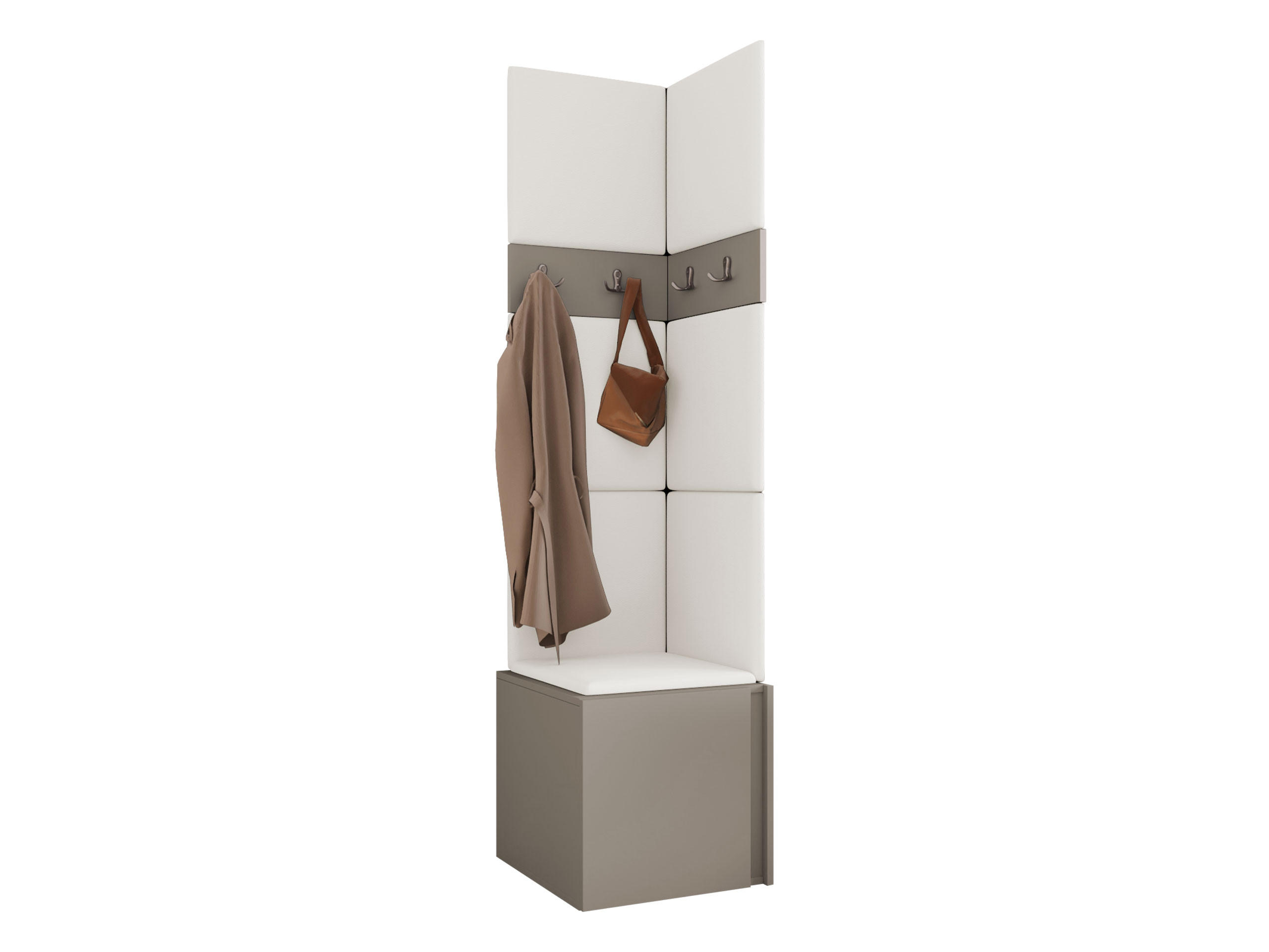 Mirjan24 Garderoben-Set Kaschmir, Weiß 42x186x46 cm