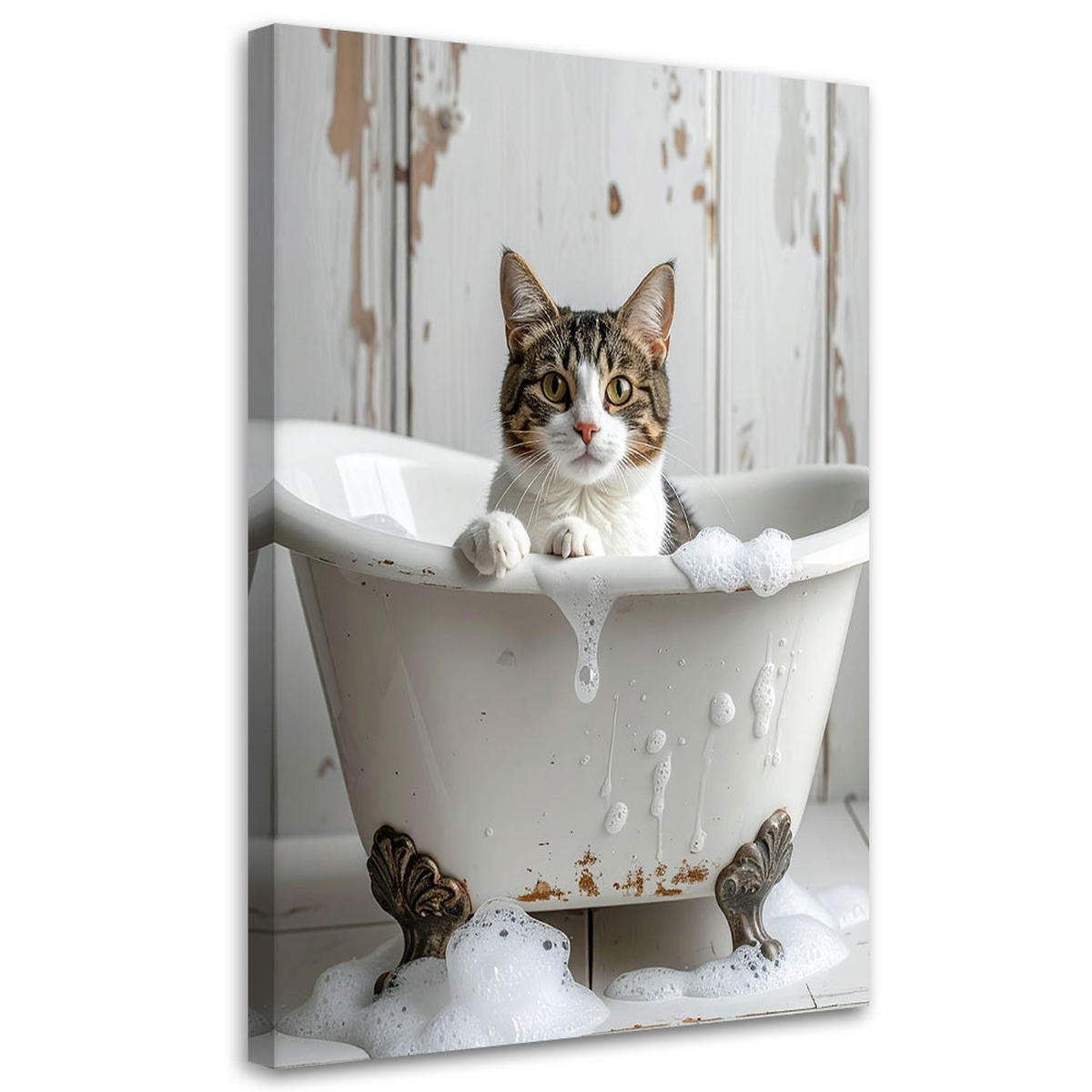 LEINWANDBILD Tiere 40x60cm - Weiß, Textil (40/60cm) - Feeby