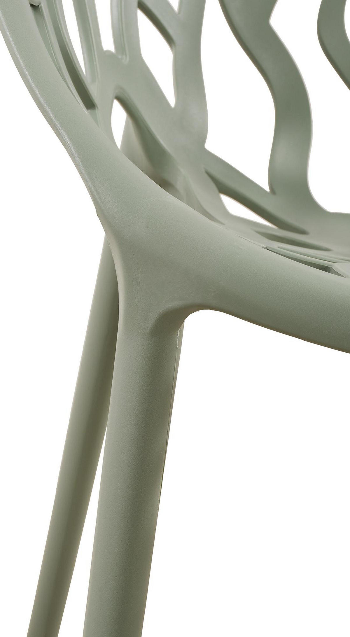 GARTENSTUHL 2er Set Kunststoff oliv - Olivgrün, Kunststoff (59/80/60cm) - CLP